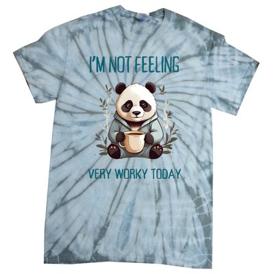 I Hate Mornings Panda Tie-Dye T-Shirt