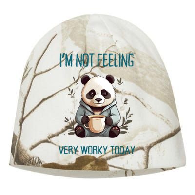 I Hate Mornings Panda Kati - Camo Knit Beanie