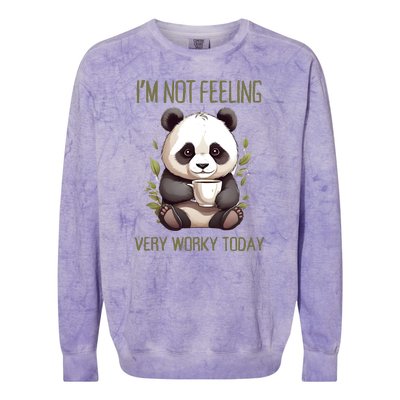 I Hate Mornings Panda Colorblast Crewneck Sweatshirt