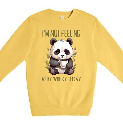 I Hate Mornings Panda Premium Crewneck Sweatshirt