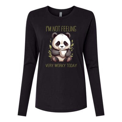 I Hate Mornings Panda Womens Cotton Relaxed Long Sleeve T-Shirt