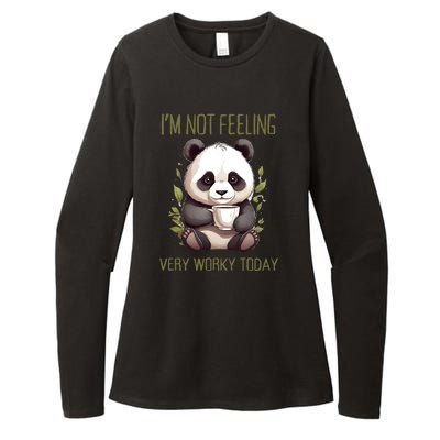 I Hate Mornings Panda Womens CVC Long Sleeve Shirt