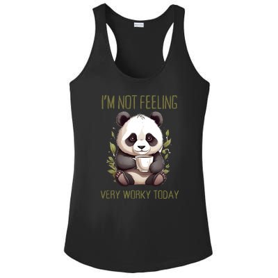 I Hate Mornings Panda Ladies PosiCharge Competitor Racerback Tank