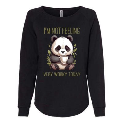 I Hate Mornings Panda Womens California Wash Sweatshirt