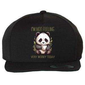 I Hate Mornings Panda Wool Snapback Cap