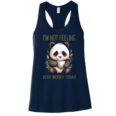 I Hate Mornings Panda Women's Racerback Tank