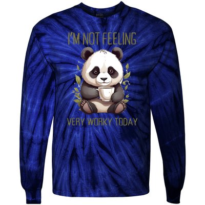 I Hate Mornings Panda Tie-Dye Long Sleeve Shirt