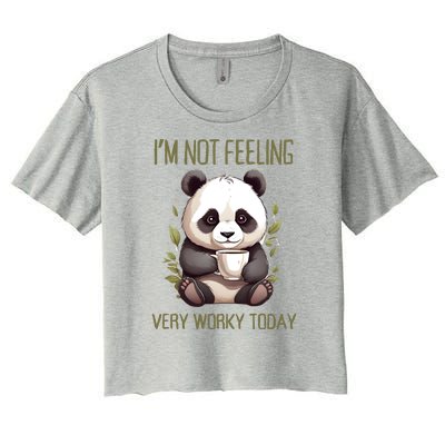 I Hate Mornings Panda Women's Crop Top Tee