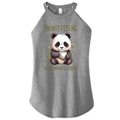 I Hate Mornings Panda Women's Perfect Tri Rocker Tank