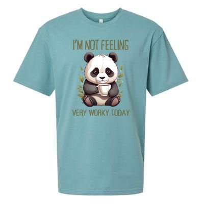 I Hate Mornings Panda Sueded Cloud Jersey T-Shirt