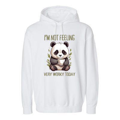 I Hate Mornings Panda Garment-Dyed Fleece Hoodie