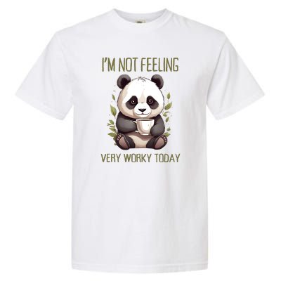 I Hate Mornings Panda Garment-Dyed Heavyweight T-Shirt