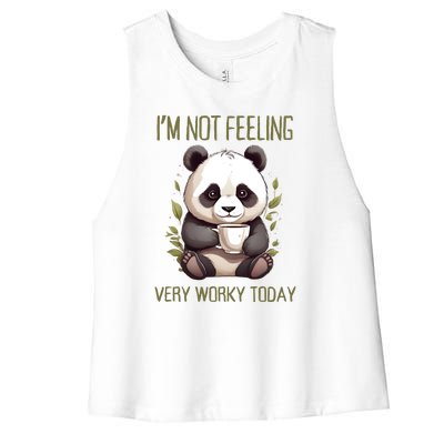 I Hate Mornings Panda Women's Racerback Cropped Tank