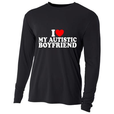 I Heart My Autistic Boyfriend I Love My Autistic Boyfriend Cooling Performance Long Sleeve Crew