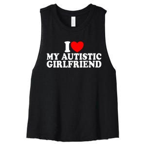 I Heart My Autistic Girlfriend I Love My Autistic Girlfriend Women's Racerback Cropped Tank