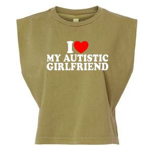 I Heart My Autistic Girlfriend I Love My Autistic Girlfriend Garment-Dyed Women's Muscle Tee