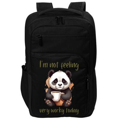 I Hate Mornings Panda Impact Tech Backpack