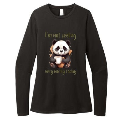 I Hate Mornings Panda Womens CVC Long Sleeve Shirt