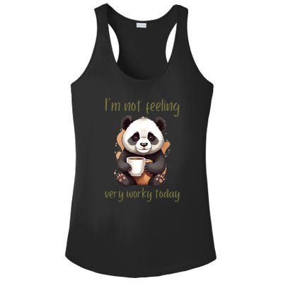 I Hate Mornings Panda Ladies PosiCharge Competitor Racerback Tank