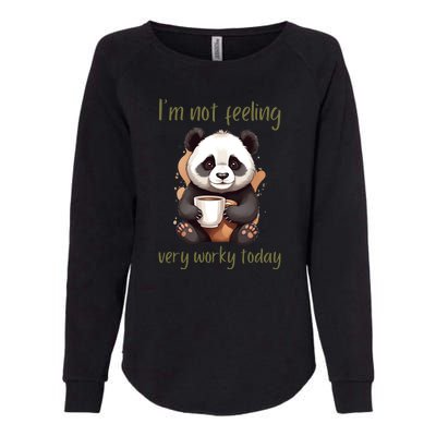 I Hate Mornings Panda Womens California Wash Sweatshirt