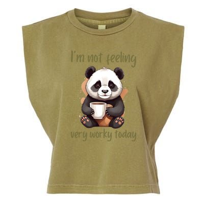 I Hate Mornings Panda Garment-Dyed Women's Muscle Tee