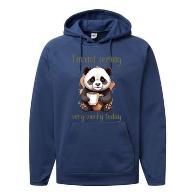 I Hate Mornings Panda Performance Fleece Hoodie