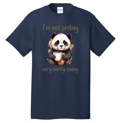 I Hate Mornings Panda Tall T-Shirt