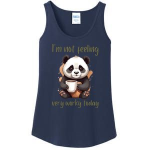 I Hate Mornings Panda Ladies Essential Tank