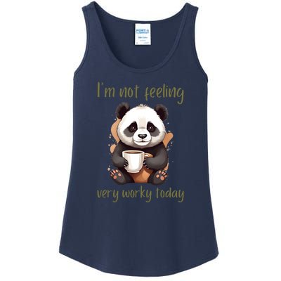 I Hate Mornings Panda Ladies Essential Tank