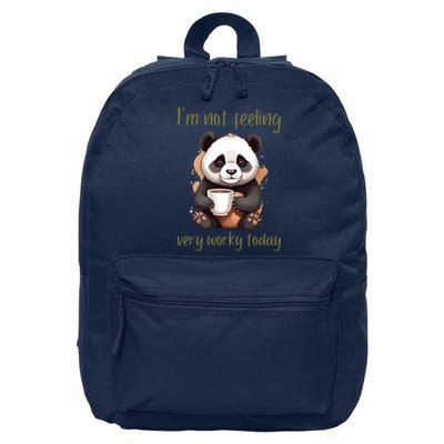 I Hate Mornings Panda 16 in Basic Backpack