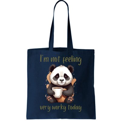 I Hate Mornings Panda Tote Bag