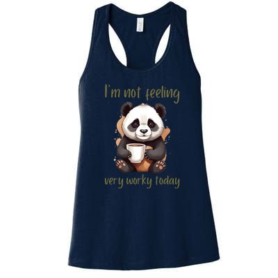 I Hate Mornings Panda Women's Racerback Tank