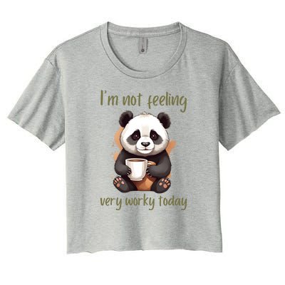 I Hate Mornings Panda Women's Crop Top Tee