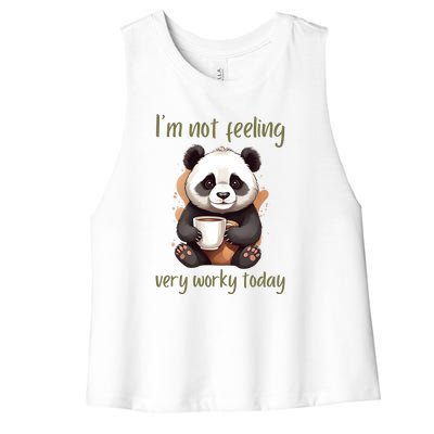 I Hate Mornings Panda Women's Racerback Cropped Tank