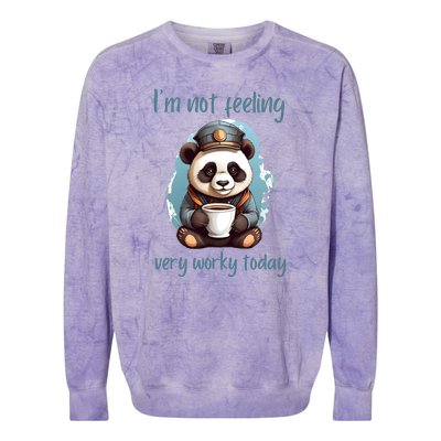 I Hate Mornings Panda Colorblast Crewneck Sweatshirt