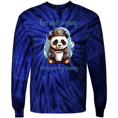 I Hate Mornings Panda Tie-Dye Long Sleeve Shirt