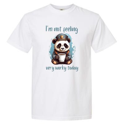 I Hate Mornings Panda Garment-Dyed Heavyweight T-Shirt