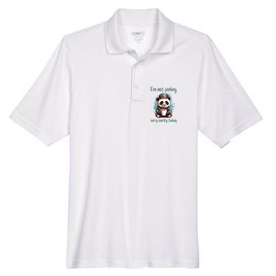 I Hate Mornings Panda Men's Origin Performance Pique Polo