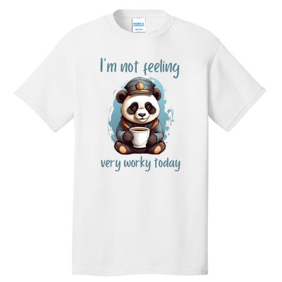 I Hate Mornings Panda Tall T-Shirt