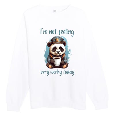 I Hate Mornings Panda Premium Crewneck Sweatshirt