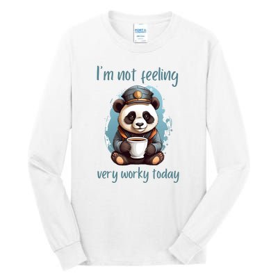 I Hate Mornings Panda Tall Long Sleeve T-Shirt