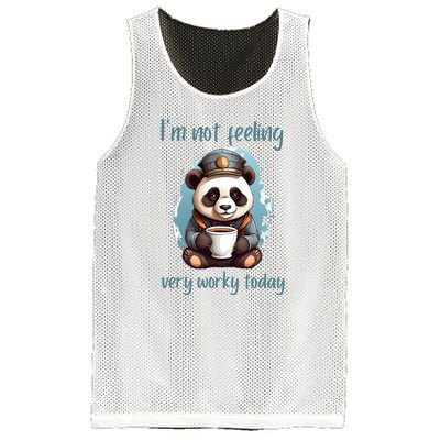 I Hate Mornings Panda Mesh Reversible Basketball Jersey Tank