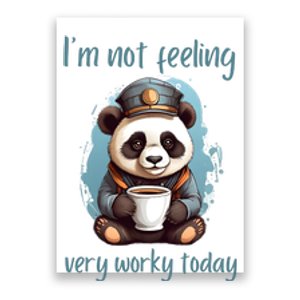 I Hate Mornings Panda Poster