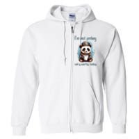 I Hate Mornings Panda Full Zip Hoodie