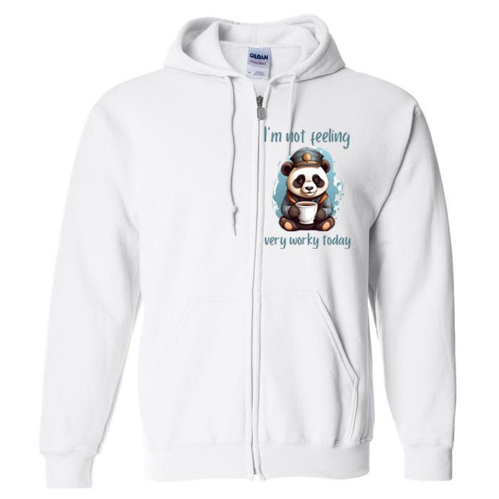 I Hate Mornings Panda Full Zip Hoodie