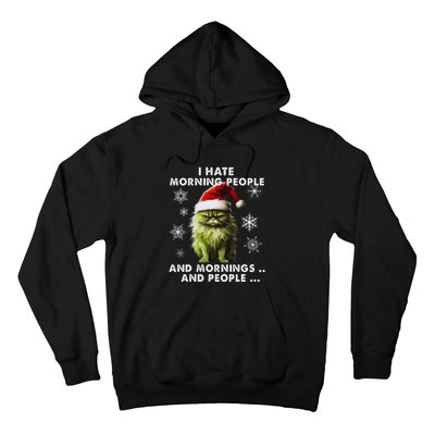 I Hate Morning People Cat Lover Christmas costume Hoodie