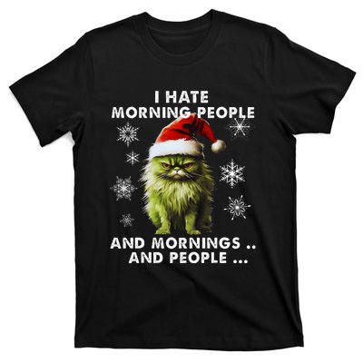 I Hate Morning People Cat Lover Christmas costume T-Shirt