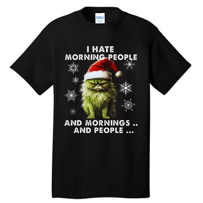 I Hate Morning People Cat Lover Christmas costume Tall T-Shirt