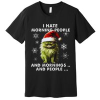 I Hate Morning People Cat Lover Christmas costume Premium T-Shirt