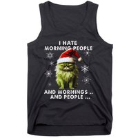 I Hate Morning People Cat Lover Christmas costume Tank Top